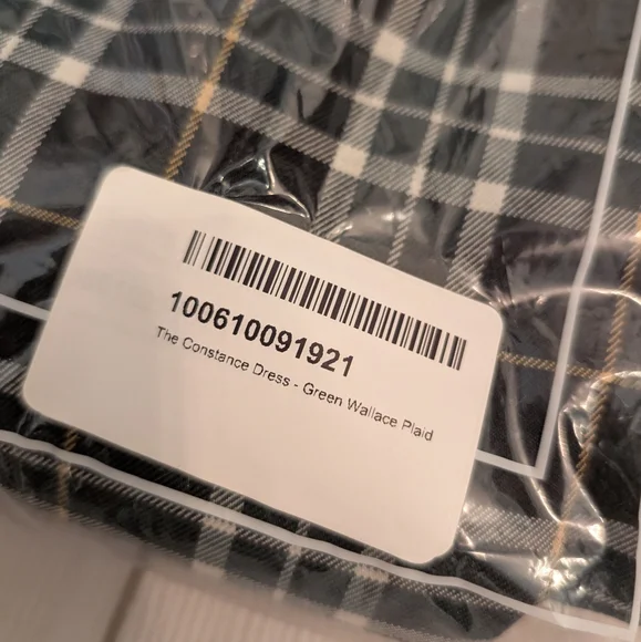 Hill House The Constance Dress Green Wallace Plaid Size Medium NWT - Picture 5 of 6